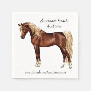 Guardanapo De Papel Chestnut Egípcio Arabarábico Horse Flaxen Mane & T