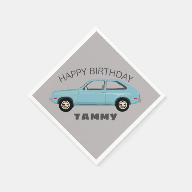 Guardanapo De Papel Chevrolet Chevette Vette automóvel retrorclássico (Canto)