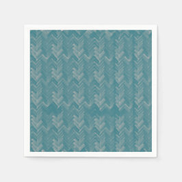 Guardanapo De Papel Chevron Herringbone Pattern Turquoise