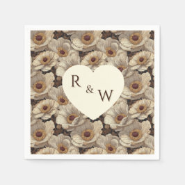 Guardanapo De Papel Chic Anemones Sparkle Autumn Wedding