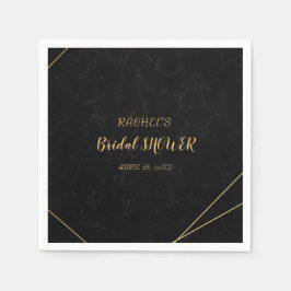 Guardanapo De Papel Chic Black & Dourado Quadro geométrico