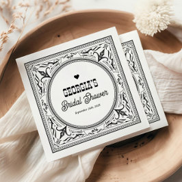 Guardanapo De Papel Chic de Cowgirl Ocidental Vintage Chuveiro de Noiv