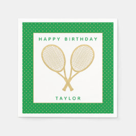 Guardanapo De Papel Chic Dourado e Verde do Partido tênis