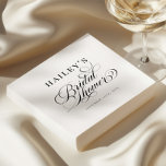 Guardanapo De Papel Chic Elegant Personalized Bridal Shower<br><div class="desc">Add a touch of timeless elegance to your celebration with these chic personalized bridal shower napkins. Featuring an elegant script and customizable name text,  these cocktail napkins blend sophistication with personal flair.</div>