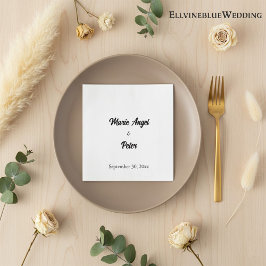Guardanapo De Papel Chic Minimalist Typography Wedding