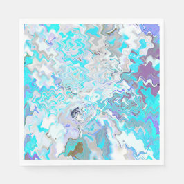 Guardanapo De Papel Chic Modern Aqua Blue Luncheon Paper Napkins