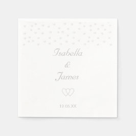 Guardanapo De Papel Chic Pearls em Casamento Branco