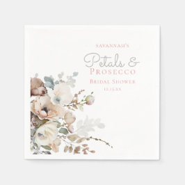 Guardanapo De Papel Chic Pétalas de Teal e Chás de Bebida Floral Prose