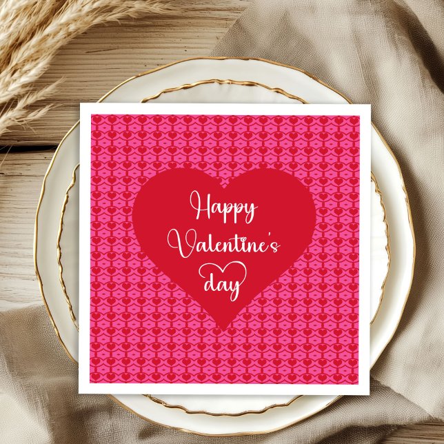 Guardanapo De Papel Chic Red Hearts Valentine Day Table Decor Napkins (Chic Red Hearts Valentine Day Table Decor Napkins )