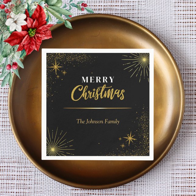 Guardanapo De Papel Chic Stars Festa de Natal (Criador carregado)