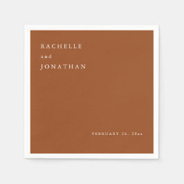 Guardanapo De Papel Chic Terracotta White Simple Wedkins