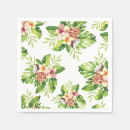 Guardanapo De Papel Chic Tropical Watercolor Floral
