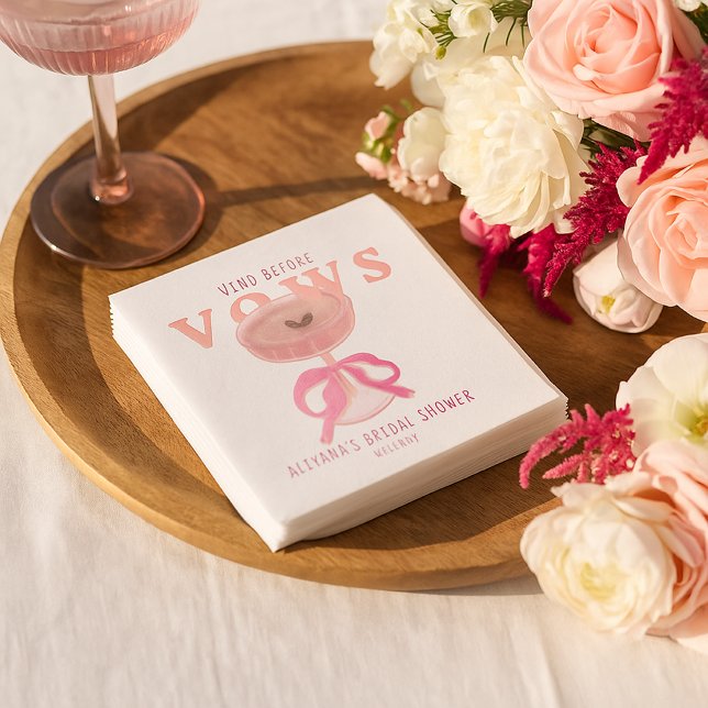 Guardanapo De Papel Chic Vino Antes dos Votos Vinho Rosé Arco Festa de (Criador carregado)