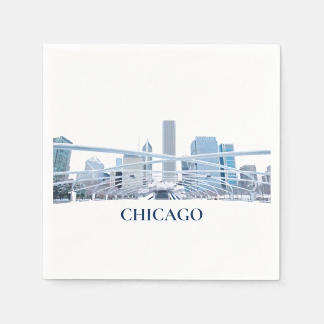 Guardanapo De Papel Chicago Cocktail Napkin (Frente)