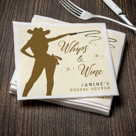 Guardanapo De Papel Chicote e Vinho: Festa de Noivado Country