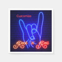 Guardanapo De Papel Chifres para cima Rock 'n Roll