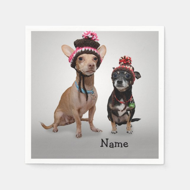 Guardanapo De Papel Chihuahua com Nome (Frente)