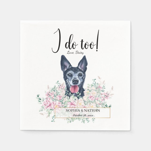 Guardanapo De Papel Chihuahua Dog Casamento Cocktail Napkins (Frente)