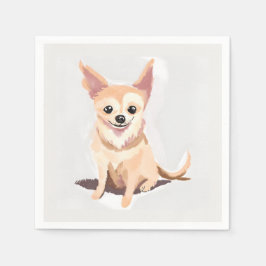 Guardanapo De Papel Chihuahua Dog | Cute Dog Pet Puppy Watercolor
