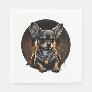 Guardanapo De Papel Chihuahua Legal Cachorro Rap-Salto Gangster