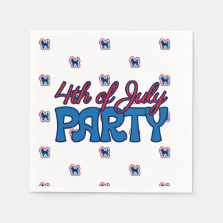 Guardanapo De Papel Chihuahua Patriótico Vermelho Branco E Azul 4 De J
