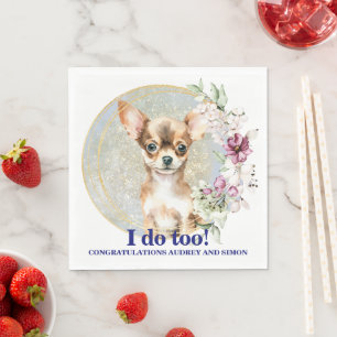 Guardanapo De Papel Chihuahua Wedding Napkins Com Cães Foto