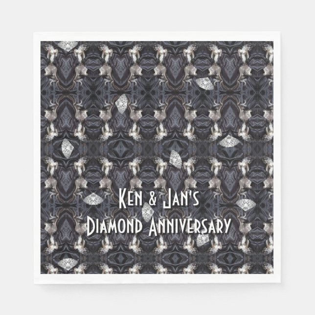 Guardanapo De Papel Chimigos - Chihuahuas e Diamantes Art Deco (Frente)