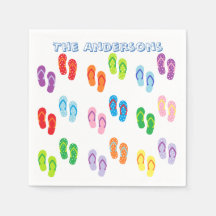 "Chinelos" Papel personalizado Napkins