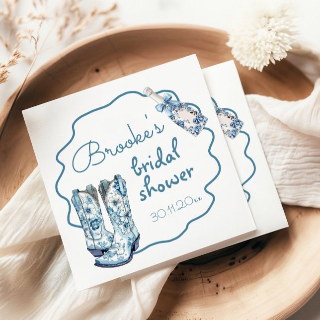 Guardanapo De Papel Chinês Boots e Bubbly Chá de Panela (Criador carregado)