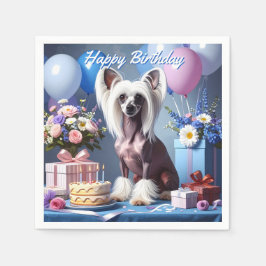Guardanapo De Papel Chinese Crested Birthday