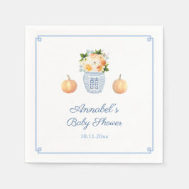 Guardanapo De Papel Chinoiserie Chic Fall Orange E Marinho Chá de fral