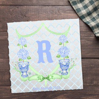 Guardanapo De Papel Chinoiserie Hydrangea Monograma