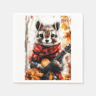 Guardanapo De Papel Chipmunk Guitar Melody