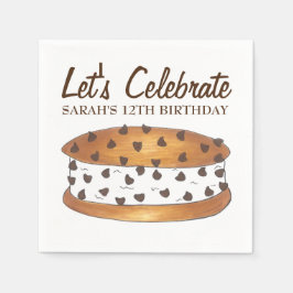 Guardanapo De Papel Chipwich Chocolate Chip Cookie Sorvete Sandwich