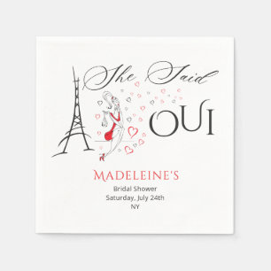 Guardanapo De Papel Chique Despedida de Solteira Francesa Parisiense E