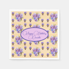 Guardanapo De Papel Chique floral de distribuição amarela Serviço Napk