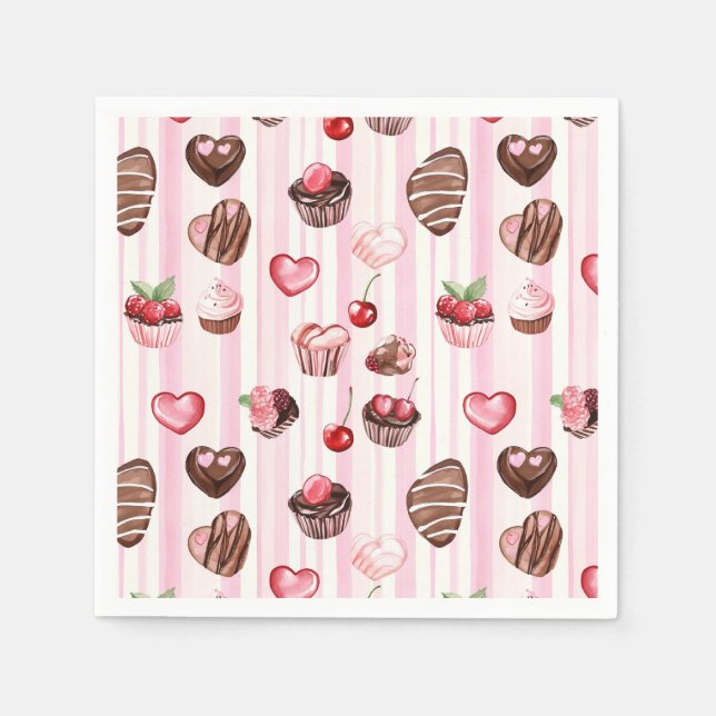Guardanapo De Papel Choco Heart Paper Napkins (Frente)