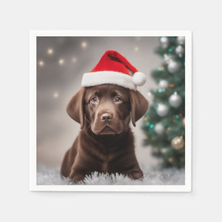 Guardanapo De Papel Chocolate Labrador Natal
