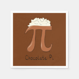 Guardanapo De Papel Chocolate Pi Cute Math Pi Day Party Napkins