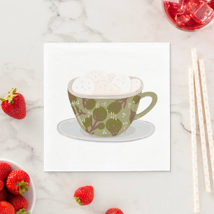 Guardanapo De Papel Chocolate Quente Com Marshmallow