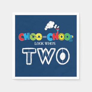 Guardanapo De Papel Choo Choo. Sou o "dois partidários" Napkins