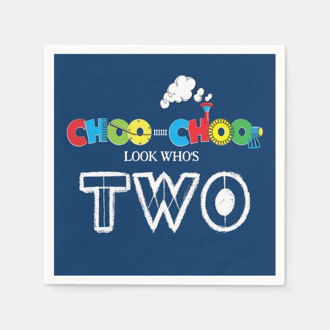 Guardanapo De Papel Choo Choo. Sou o "dois partidários" Napkins (Frente)