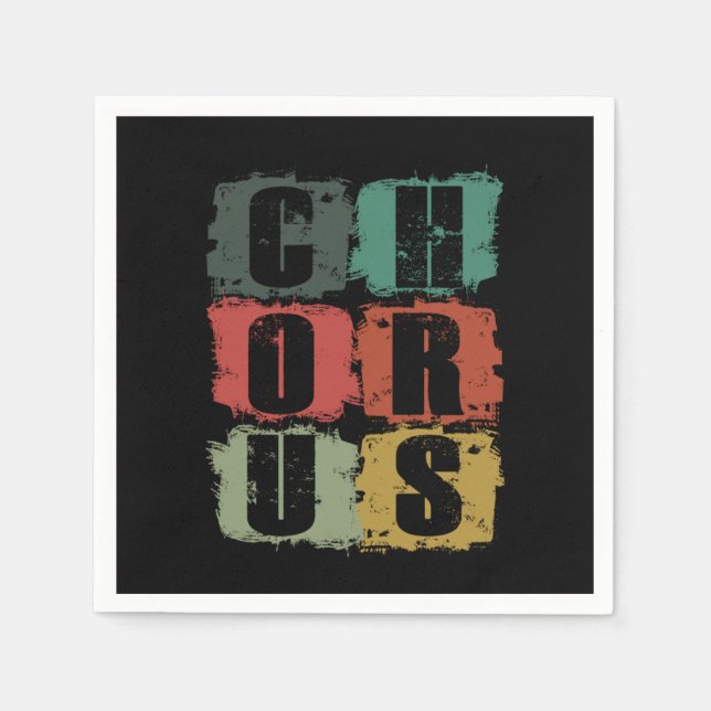 Guardanapo De Papel Chorus Member Choir Singer Choral Music Sing Gift (Frente)