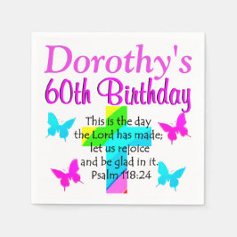 GUARDANAPO DE PAPEL CHRISTIAN 60º ANIVERSÁRIO PERSONALIZADO NAPKINS