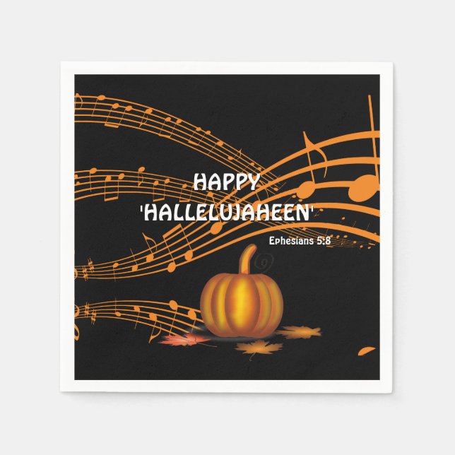 Guardanapo De Papel Christian Halloween HALLELUJAHEEN | Papel de Abóbo (Frente)
