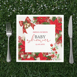 Guardanapo De Papel Christmas baby shower festive  