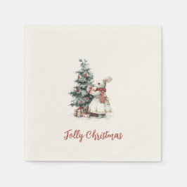 Guardanapo De Papel Christmas Cocktail Napkin | Festive Tableware Set