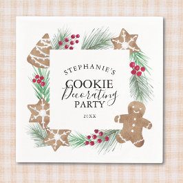 Guardanapo De Papel Christmas Cookie Decorating Party