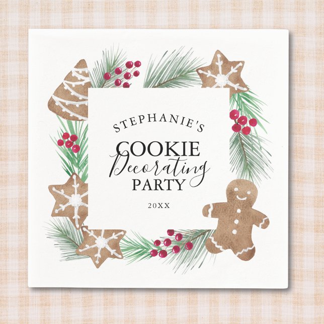 Guardanapo De Papel Christmas Cookie Decorating Party (Criador carregado)