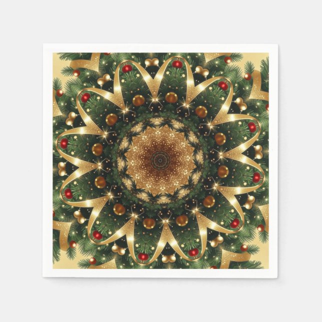 Guardanapo De Papel Christmas Decorative Holiday Napkin (Frente)